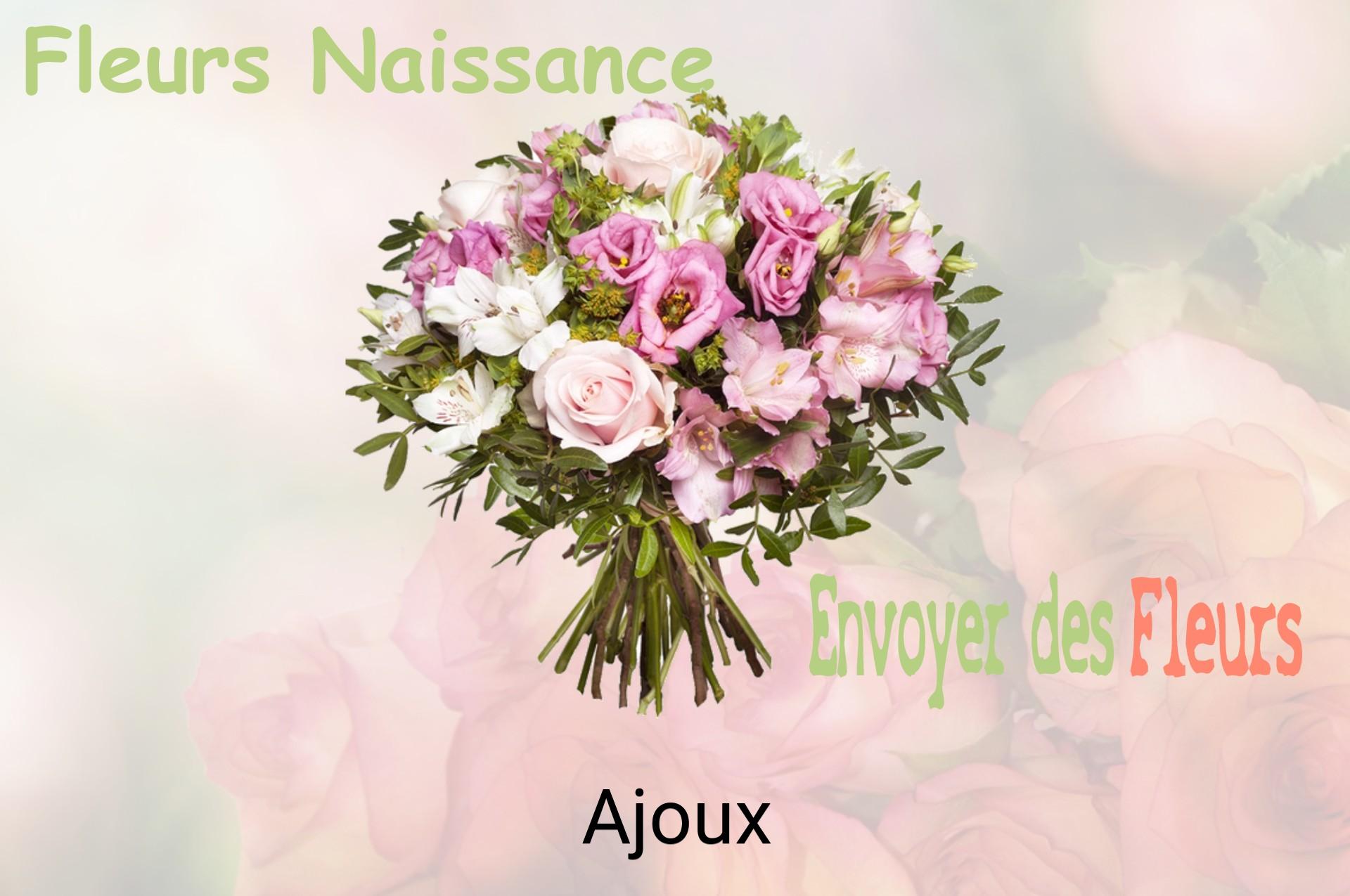 Bouquet de fleurs de naissance livré à Ajoux